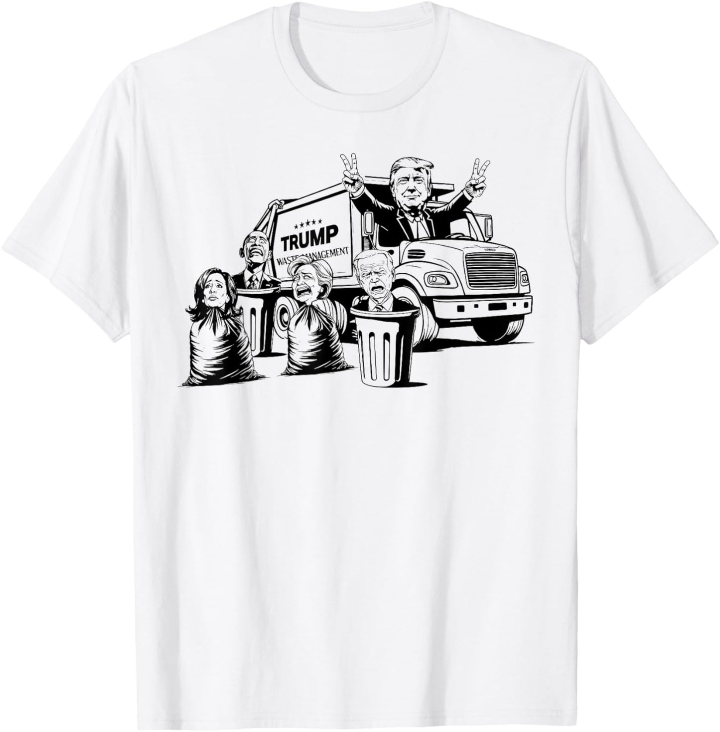 Vintage Trump Garbage Truck Waste Management 47th President T-Shirt