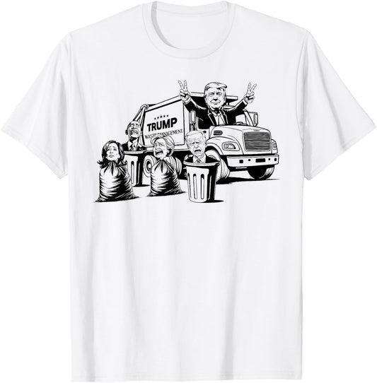 Vintage Trump Garbage Truck Waste Management 47th President T-Shirt