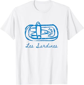 Les sardines fisherman aesthetic coastal sardine fish T-Shirt