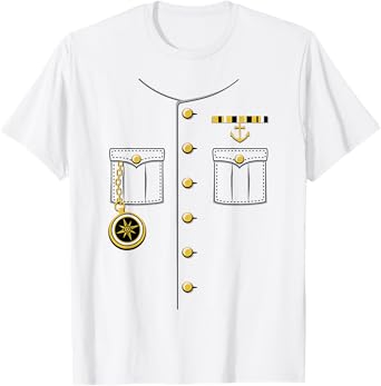 Ship Captain Sailor Skeeper Halloween Costume Outfit T-Shirt