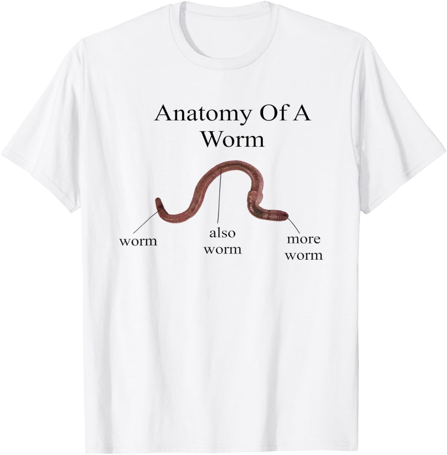 Anatomy of Worm Funny Science Biology Diagram T-Shirt