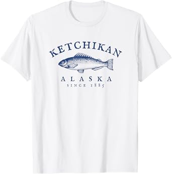 Retro Ketchikan Alaska Fishing T-Shirt