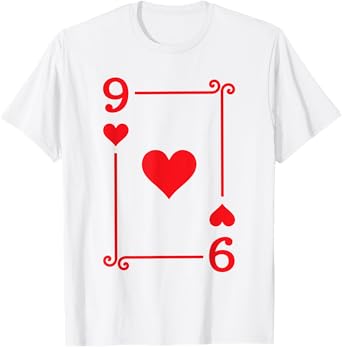 Playing Cards Costume - 9 Hearts Card - Nine Card T-Shirt