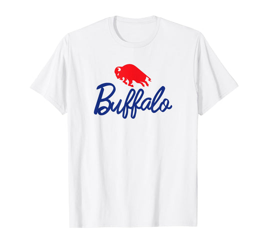 Buffalo Charging red Bison - NY New York 716 Pride Cute BUF T-Shirt