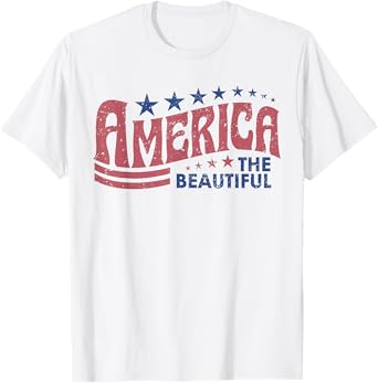 American The Beautiful She Loves Jesus And America Too July T-Shirt