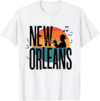 City New Orleans Music Jazz Musician T-Shirt