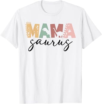 Mama Saurus Mom Dad Dinosaur Birthday Family Matching Women T-Shirt