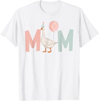 One Silly Goose Mom 1st First Birthday Family Matching T-Shirt