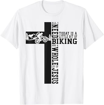 Enduro MTB Mountain Bike Riding Downhill Christian Faith T-Shirt