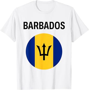 Barbados Flag Modern T-Shirt