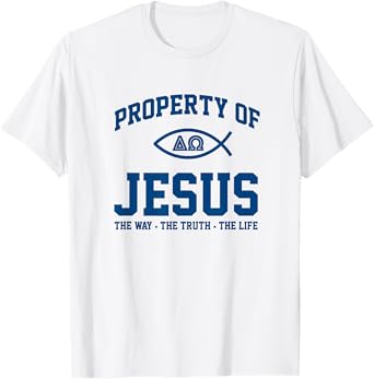 Christian Shirt - Property of Jesus Throwback Gym T-Shirt