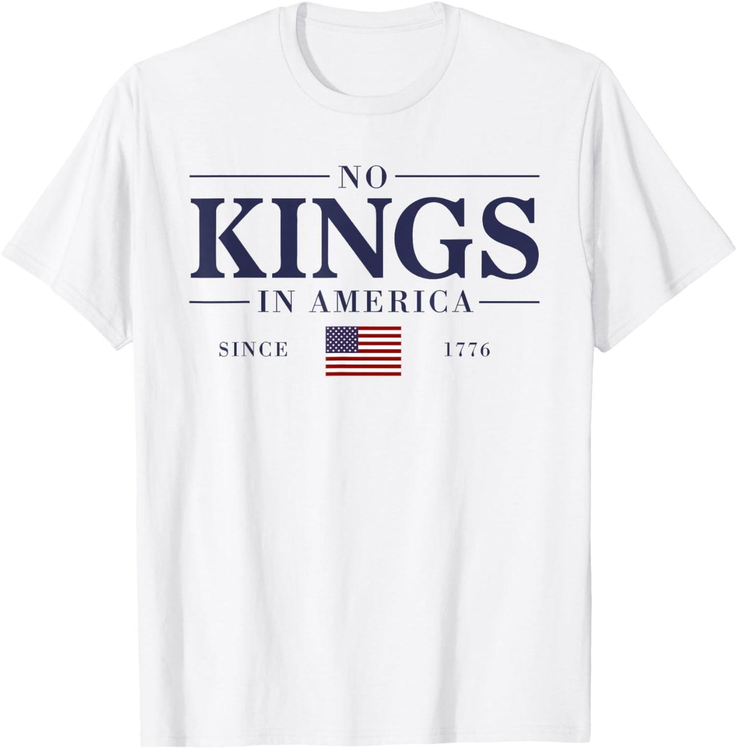No Kings In America Resist Trump Protest Patriotic 4th July T-shirt