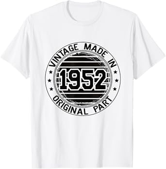 Vintage Made In 1952 Birthday 1952 Born 1952 Vintage T-Shirt
