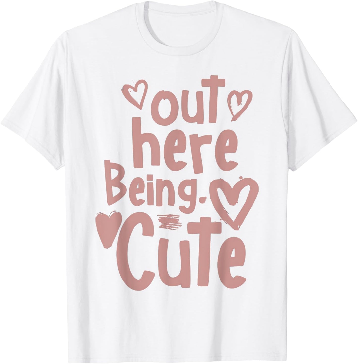 Rose Whisper White Color Match T-Shirt