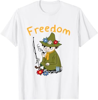 Moomin Snufkin Fishing Rod Freedom T-Shirt