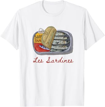 Les sardines fisherman aesthetic coastal sardine fish T-Shirt