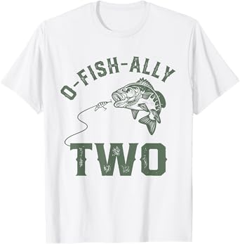 O-fish-ally Two Birthday Decorations 2nd Birthday Boy T-Shirt