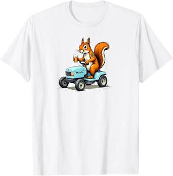 Squirrel on a Lawn Mower with Beer T-Shirt