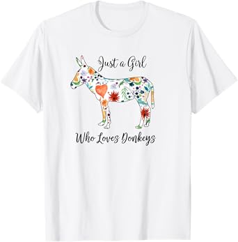 LOVES DONKEYS Tee Shirt T-Shirt