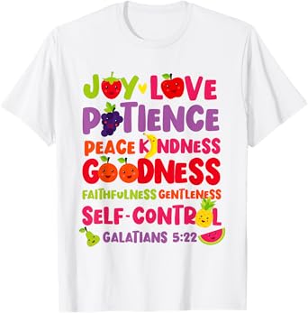 Christian Bible Verse Fruit Of The Spirit Galatians 5:22 T-Shirt