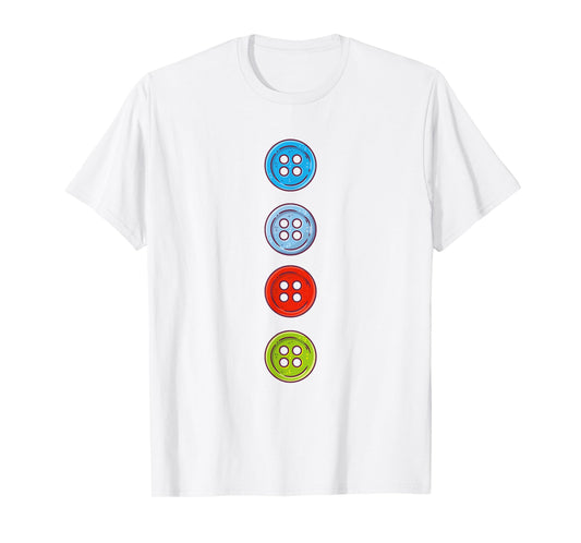 Four Groovy Buttons Blue Cat Funny Halloween Costume Kids T-Shirt - T-Shirt | White