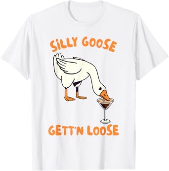 Espresso Martini Lover Cocktail Silly Goose Gettin' Loose T-Shirt