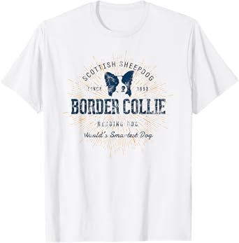 Retro Border Collie Vintage T-Shirt