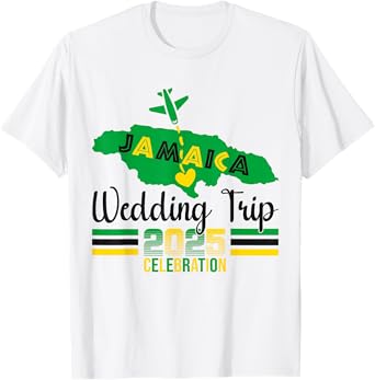 Jamaica Wedding Trip Celebration 2025 Funny Family Matching T-Shirt