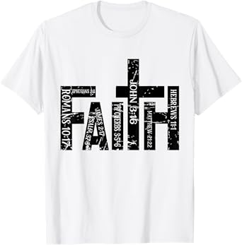 Christian Merch / Faith Bible Verses Cross Psalm Proverbs T-Shirt