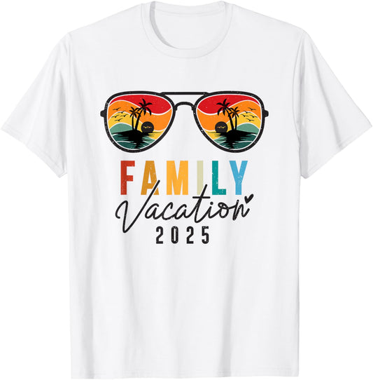 Family Vacation 2025 Beach Summer Men Women Kids Matching T-Shirt