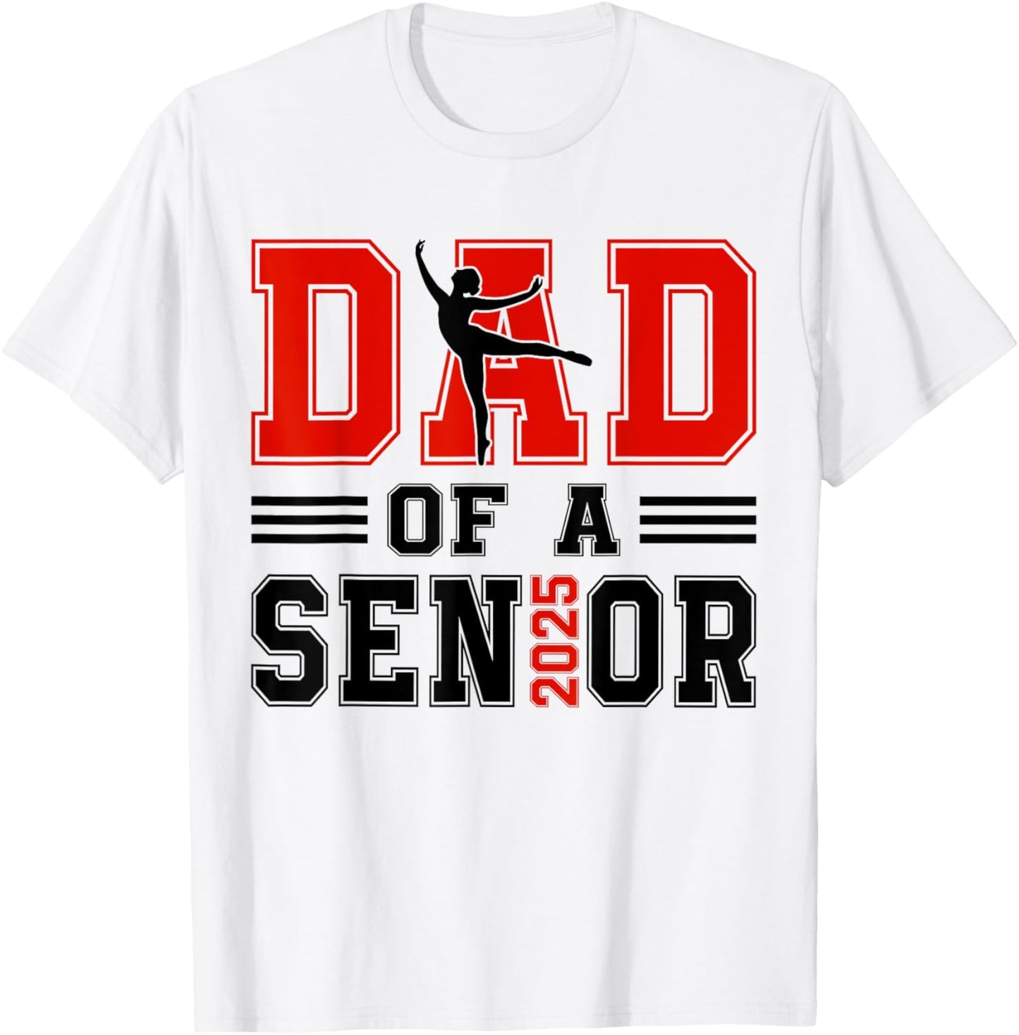 Vintage Dad Of A Senior 2025 Dance Ballet Dancer Dad 2025 T-Shirt