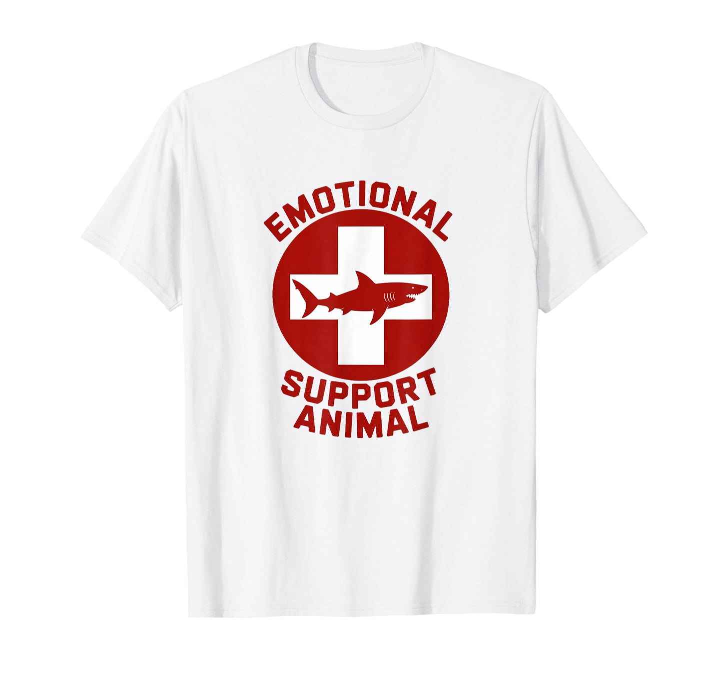 Emotional Support Shark Funny Cartoon Ocean Animal T-Shirt