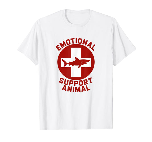 Emotional Support Shark Funny Cartoon Ocean Animal T-Shirt