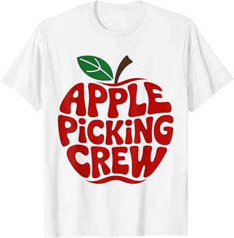 Apple Picking Crew Fall Apple Orchard Women Harvest Season T-Shirt