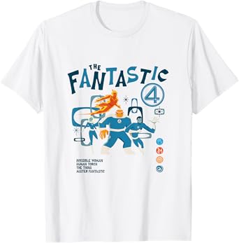 Marvel The Fantastic Four: First Steps Vintage Super Heroes T-Shirt