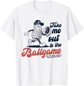 Funny Peanuts Take Me Out To The Ball Game Baseball Moms T-Shirt