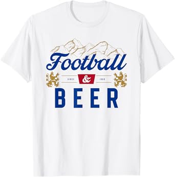 Vintage Football And Beer Drinking Game Day Football Season T-Shirt