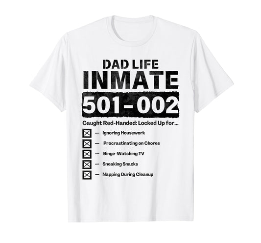 Dad Life Inmate Funny Matching Halloween Costume T-Shirt