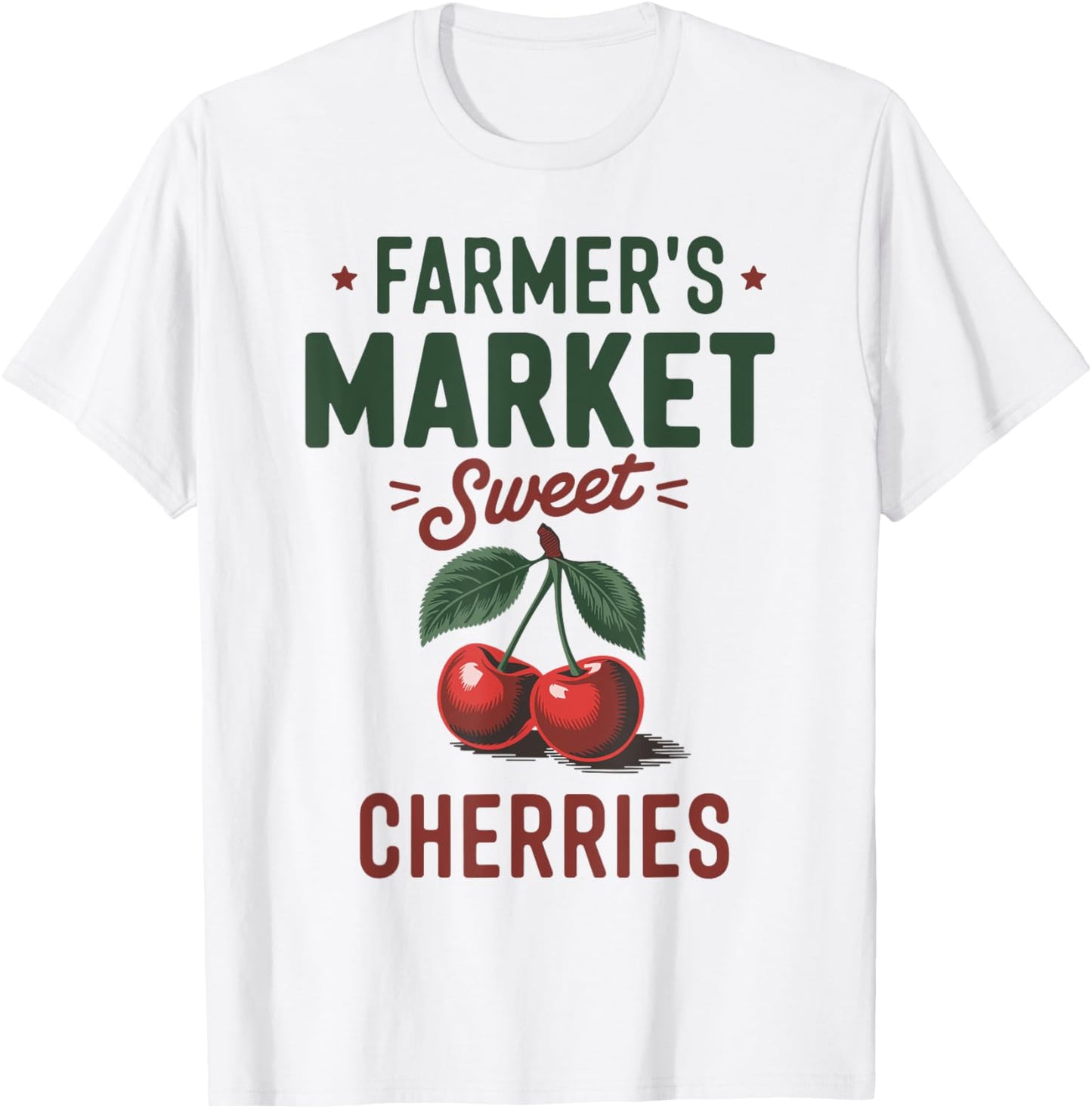 Sweet Cherries Market Vintage Rustic Design T-Shirt