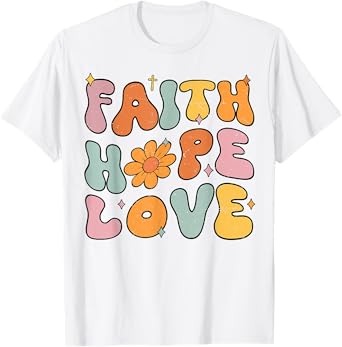 Christian Groovy Faith Over Fear Godsister Toddler Jesus God T-Shirt