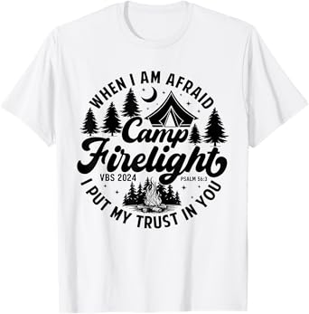 Camp Firelight Vacation Bible School VBS 2024 Christian Camp T-Shirt