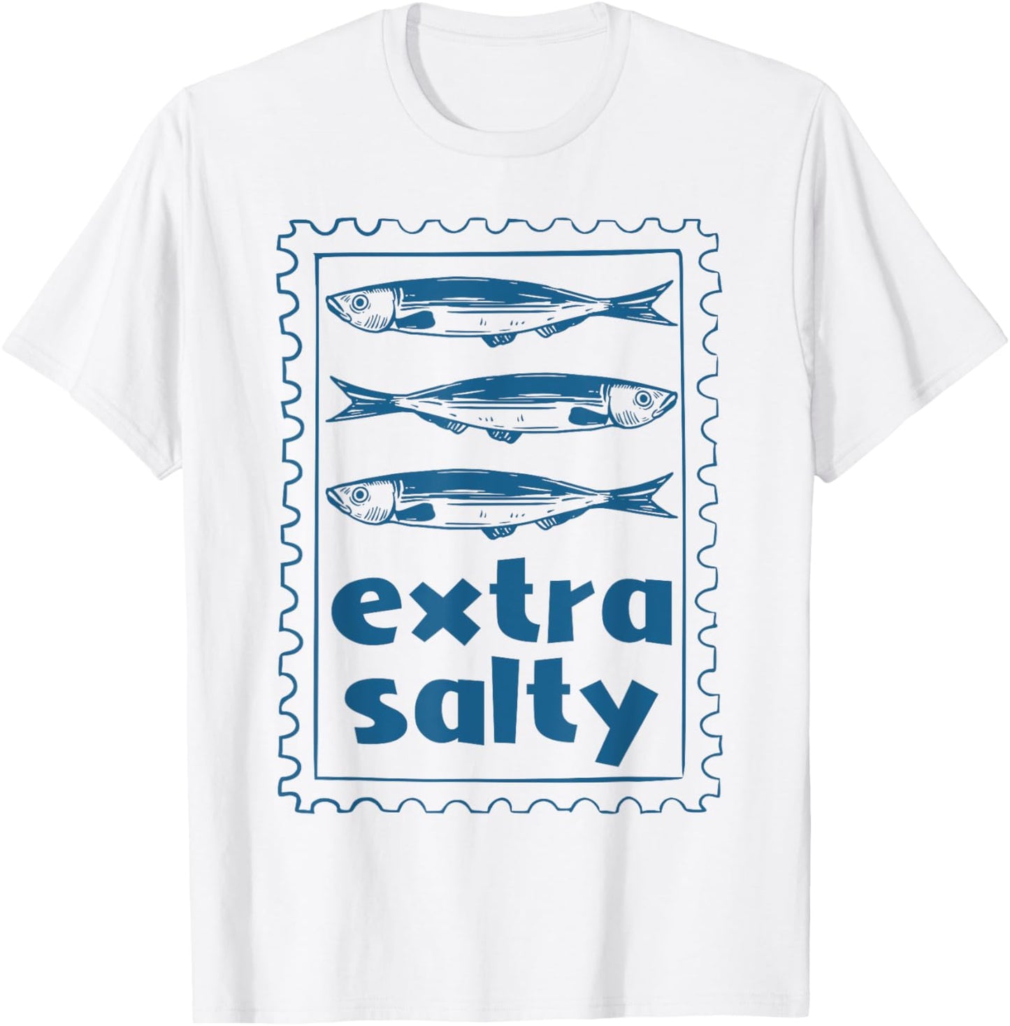 Sardine Tinned Fish Graphic Funny Les Sardines FishermanClub T-Shirt