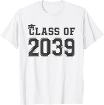 Class Of 2039 Pre K Grow With Me Graduation Boys Girls T-Shirt