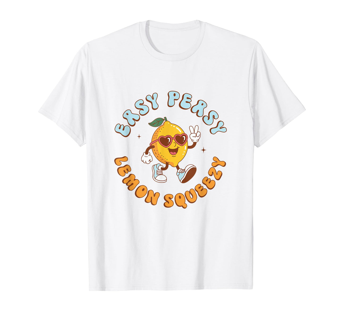Funny Easy Peasy Lemon Squeezy Retro Summer Vacation T-Shirt