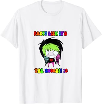 Party Liek It’s The 2000’s Scene Kid Y2K Emo T-Shirt