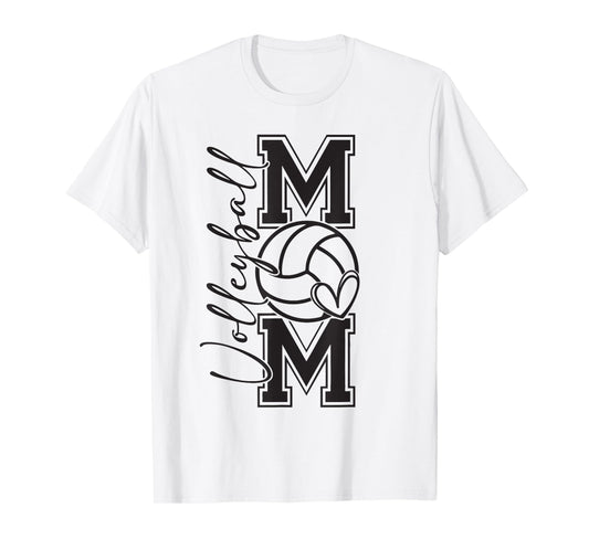 Volleyball Mama Mom Coquette Volleyball Bow Game Day Mother T-Shirt