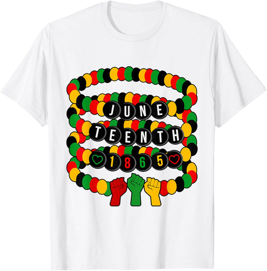 Bracelet Juneteenth Women Girl African American Freedom 1865 T-Shirt