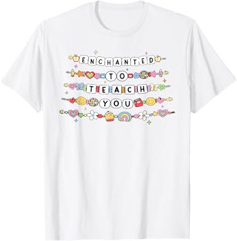 Enchanted To Teach You Friendship Bracelet Teacher Girl Kids T-Shirt