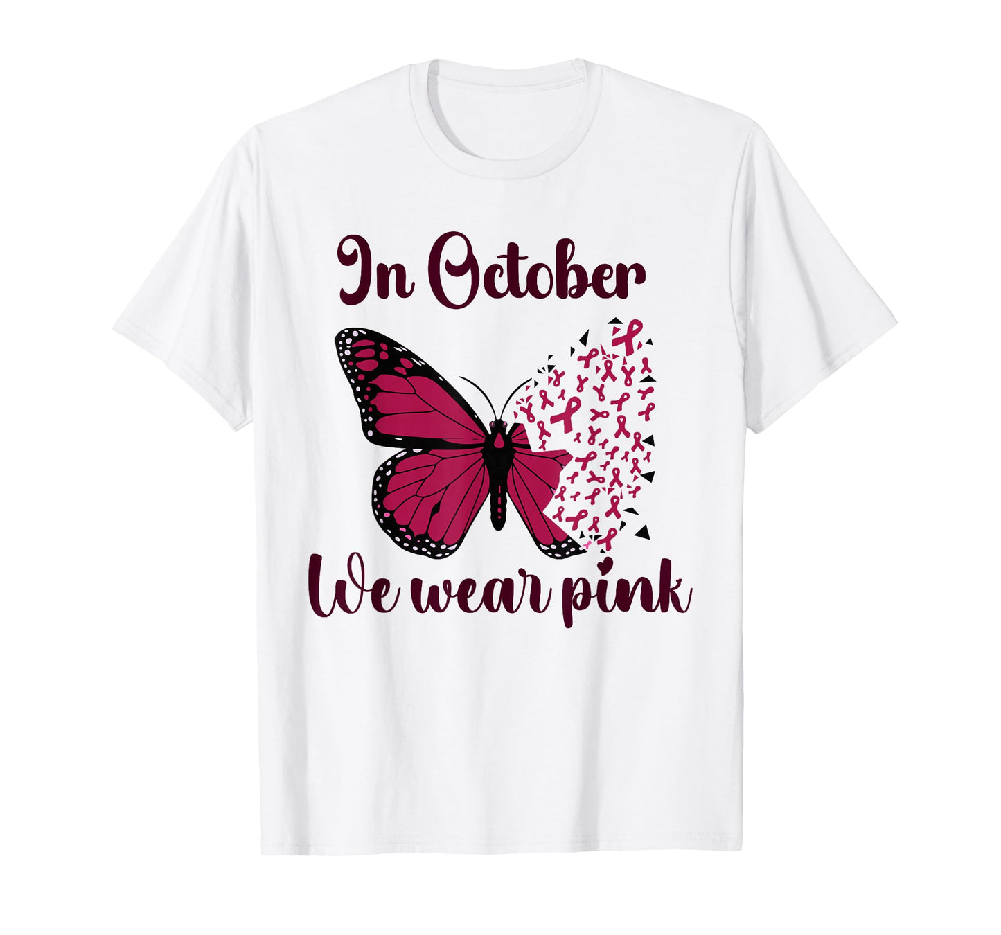 Halloween In October We Wear Pink Breast Cancer Awareness T-Shirt