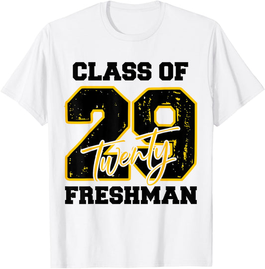 Class Of 2029 Freshman High School Back To School 9th Grade T-shirt by TeeBrew